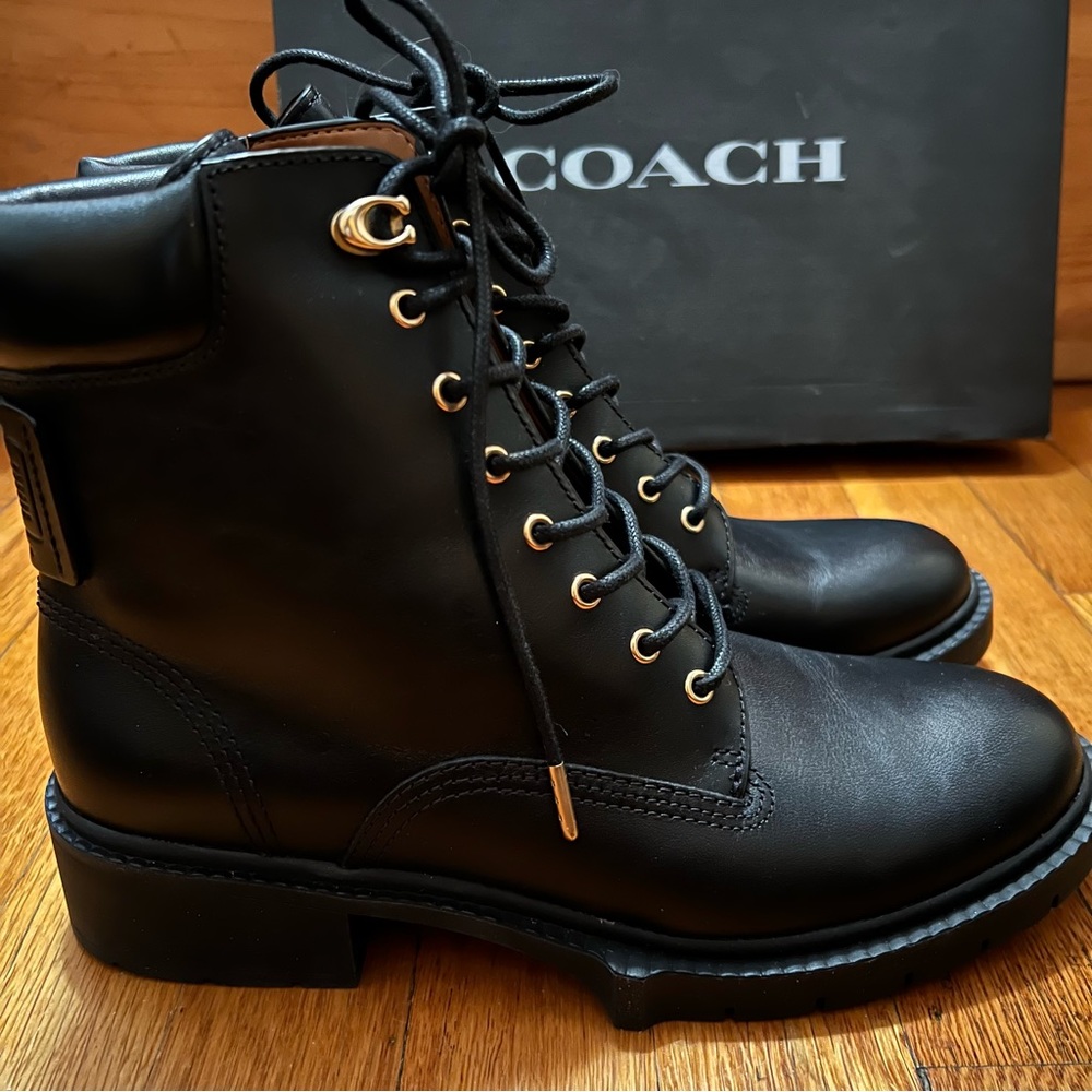 Coach Lorimer Leather Boot, Size 8, Black. Brand new in Box. NWT